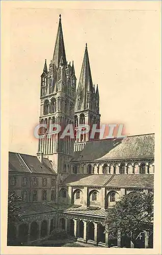 Ansichtskarte AK Caen Lycee Malherbe ancienne Abbaye aux Hommes Cour du Cloitre et Tours de St Etienne