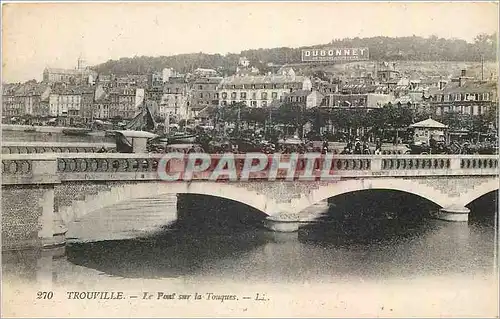 Cartes postales Trouville Le Pont sur la Touques Dubonnet