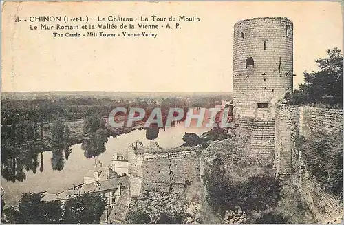 Cartes postales Chinon I et L Le Chateau La Tour du Moulin