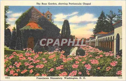 Cartes postales The Rose Garden showing Portiuncula Chapel Washington DC