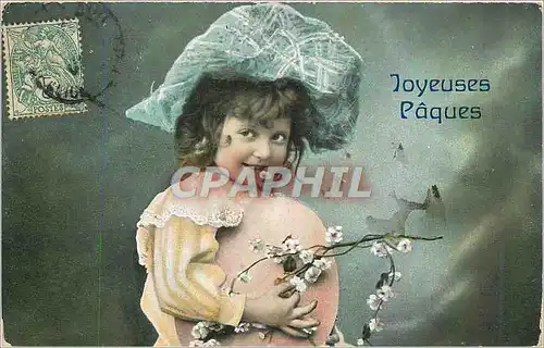 Cartes postales Joyeuses Paques Enfant
