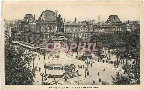 Cartes postales Paris La Place de la Republique