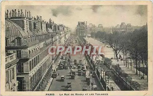 Cartes postales Paris La Rue de Rivoli et les Tuileries