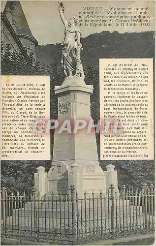 Cartes postales Vizille Monument commemmoratif de la Revolution en Dauphine