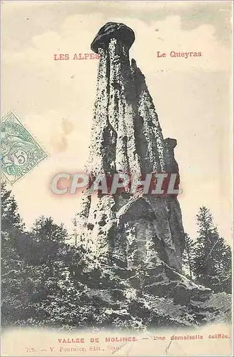 Cartes postales Vallee de Molines une demoiselle coiffee Queyras