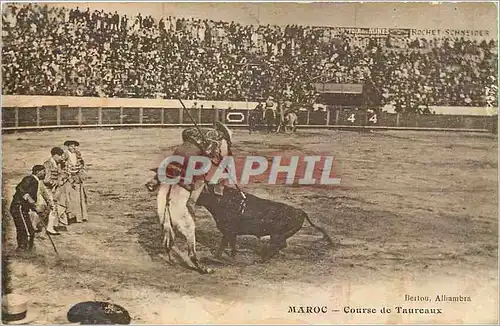 Ansichtskarte AK Maroc Course de Taureaux Corrida