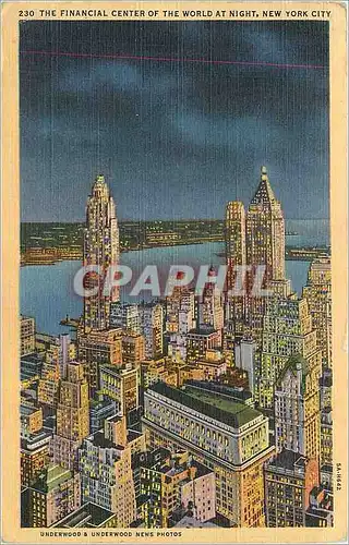 Cartes postales moderne The Financial Center of the World at Night New York City