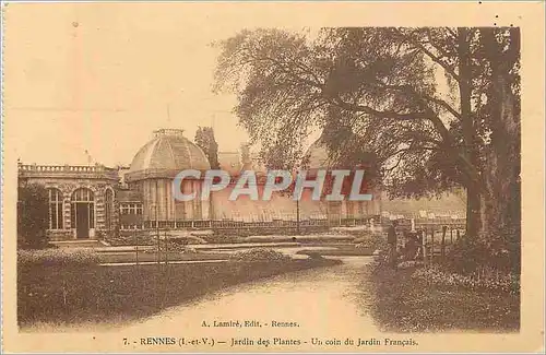 Cartes postales Rennes I et V Jardin des Plantes Un coin du Jardin Francais