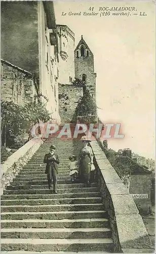 Cartes postales Roc Amadour Le Grand Escalier