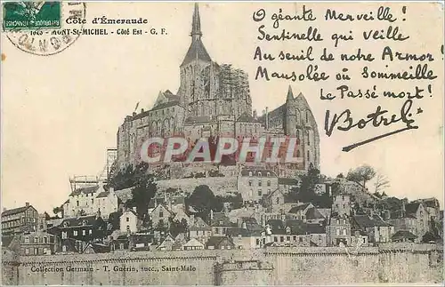 Cartes postales Mont St Michel Cote Est Botrel