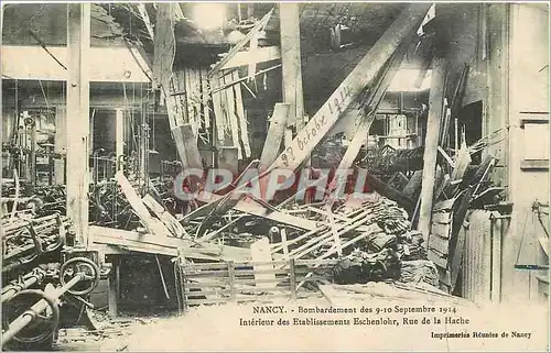 Cartes postales Nancy Interieur des Etablissements Eschenlohr Rue de la Hache Militaria