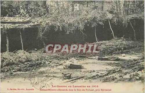 Cartes postales La Guerre en Lorraine en 1914 Retranchements allemands dans le Bois du Frehaut pres Herimenil Mi