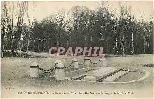 Ansichtskarte AK Foret de Compiegne Le Carrefour de l'Armistice Char d'assaut Militaria