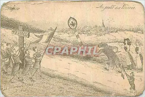 Cartes postales Au profit des blesses La Delivrance 1914 Militaria