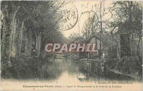 Ansichtskarte AK Chaumont en Vexin Oise Canal de Marquemont et le Pont de la Foulerie