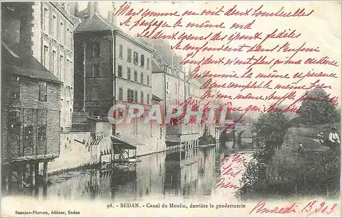 Cartes postales Sedan Canal du Moulin derriere la gendarmarie