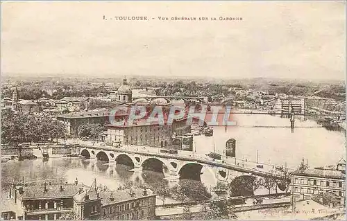 Ansichtskarte AK Toulouse Vue generale sur la Garonne