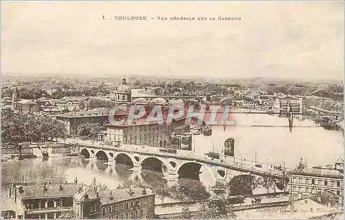 Cartes postales Toulouse Vue generale sur la Garonne