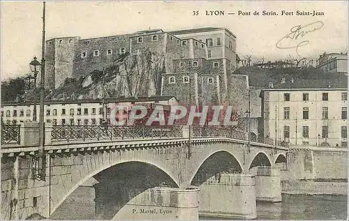 Ansichtskarte AK Lyon Pont de Serin Fort Saint Jean Tramway