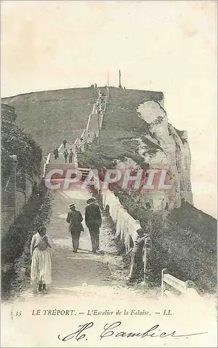 Cartes postales Le Treport L'Escalier de la Falaise