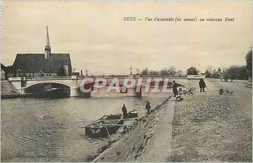 Cartes postales Sens Vue d'ensemble au nouveau Pont