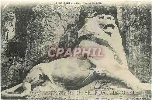 Ansichtskarte AK Belfort Le Lion Euvre de Bartholdi