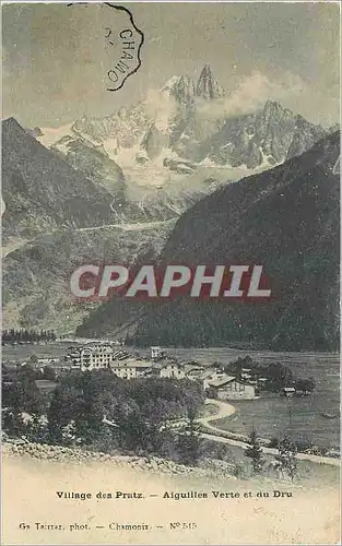 Cartes postales VIllage des Pratz Aiguilles Verte et du Dru Chamonix