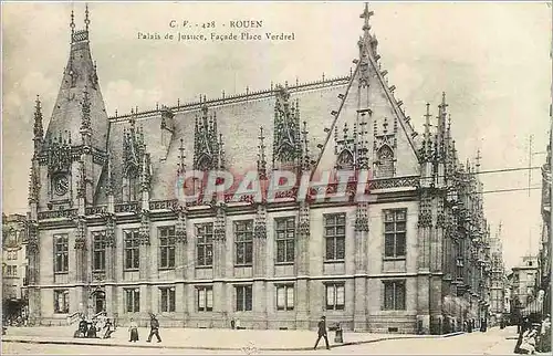 Ansichtskarte AK Rouen Palais de Justice Facade Place Verdrel