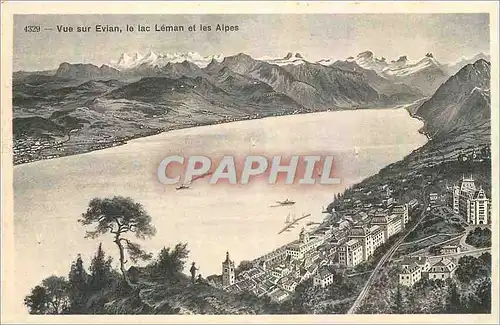 Cartes postales Vue sur Evian le Lac Leman et les Alpes