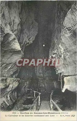 Cartes postales Grottes de Baume les Messieurs Jura Le Carrefour et les Galeries conduisant aux Lacs