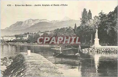 Cartes postales Evian les Bains Jardin Anglais et Dents d'Oche