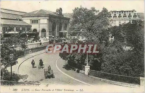 Cartes postales Lyon Gare Perrache et l'Hotel Terminus