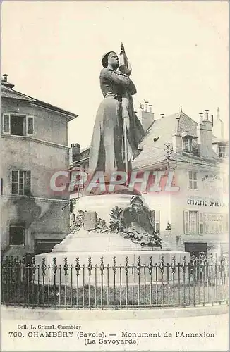 Cartes postales Chambery Savoie Monument de l'Annexion La Savoyarde