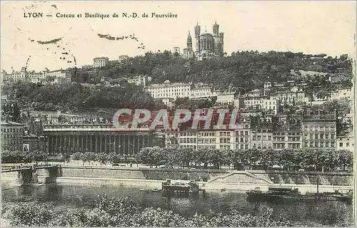 Ansichtskarte AK Lyon Coteau et Basilique de ND de Fourviere