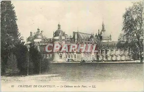 Cartes postales Chateau de Chantilly Le Chateau vu du Parc