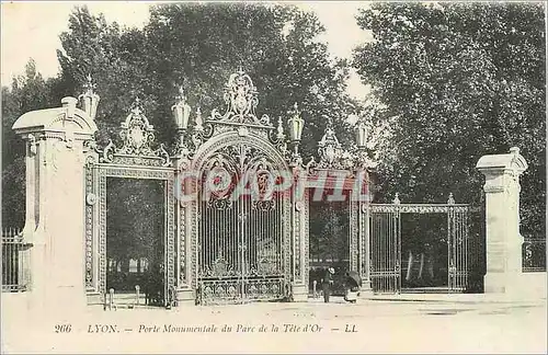 Cartes postales Lyon Porte Monumentale du Parc de la Tete d'Or