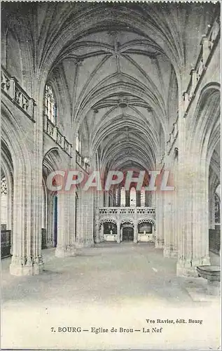 Cartes postales Bourg Eglise de Brou La Nef