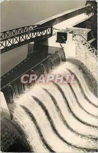 Moderne Karte Pont et Massene Cote d'Or Le Barrage de Pont Le Deversoir