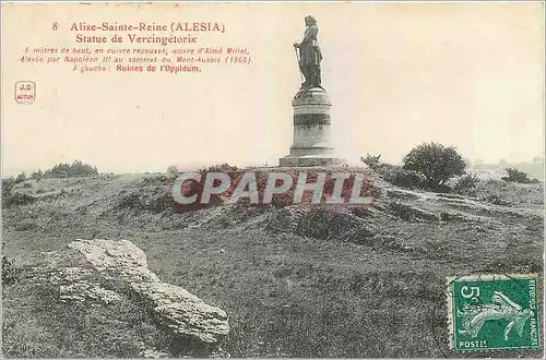 Cartes postales Alise Sainte Reine Alesia Statue de Vercingetorix