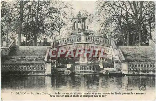 Ansichtskarte AK Dijon Square Darcy Bassins avec cascades et grottes