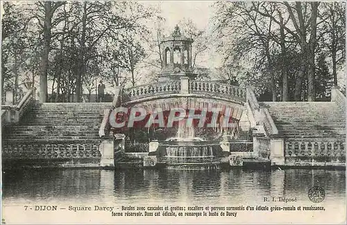 Cartes postales Dijon Square Darcy Bassins avec cascades et grottes