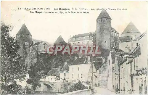 Cartes postales Semur Cote d'OR Le Donjon Vue prise de la Chaume Pertuisot