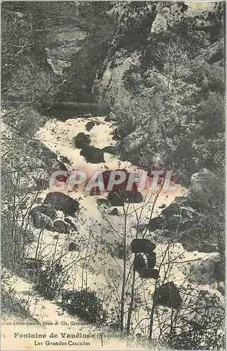 Cartes postales Fontaine de Vaucluse Les Grandes Cascades