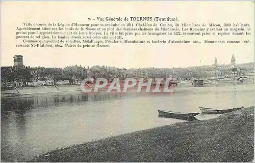 Cartes postales Vue Generale de Tournus Tirnutium