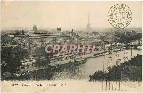 Ansichtskarte AK Paris La Gare d'Orsay Tour Eiffel