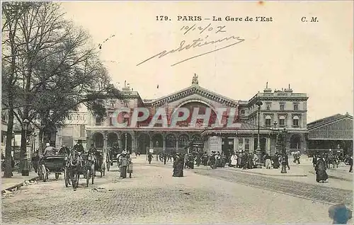 Cartes postales Paris La Gare de l'Est