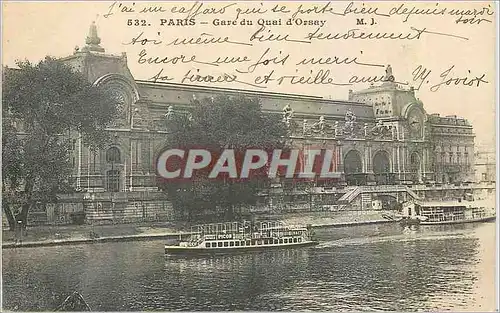 Cartes postales Paris Gare du Quai d'Orsay