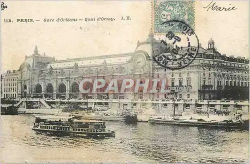 Ansichtskarte AK Paris Gare d'Orleans Quai d'Orsay Bateau