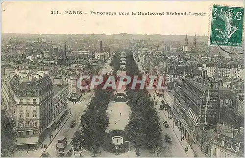 Cartes postales Paris Panorama vers le Boulevard Richard Lenoir