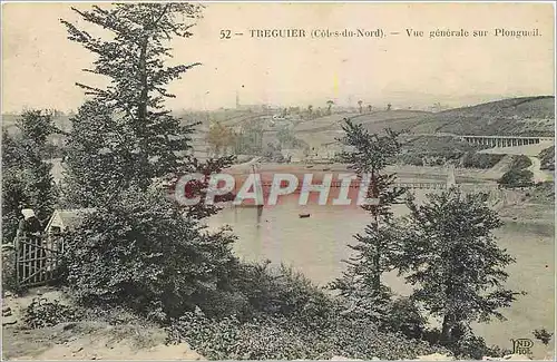 Ansichtskarte AK Treguier Cotes du Nord Vue generale sur Plongueil